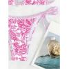 imageSHENHE Womens 2 Piece Halter Swimsuit Textured Tie Side Triangle Bikini Bathing SuitPaisley Pink