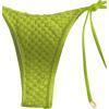 imageSHENHE Womens 2 Piece Halter Swimsuit Textured Tie Side Triangle Bikini Bathing SuitShell Decor Green