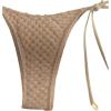 imageSHENHE Womens 2 Piece Halter Swimsuit Textured Tie Side Triangle Bikini Bathing SuitShell Decor Khaki