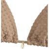 imageSHENHE Womens 2 Piece Halter Swimsuit Textured Tie Side Triangle Bikini Bathing SuitShell Decor Khaki
