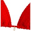 imageSHENHE Womens 2 Piece Halter Swimsuit Textured Tie Side Triangle Bikini Bathing SuitShell Decor Red