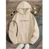 imageSHENHE Womens Graphic Hoodie Slogan Faith Over Fear Christian Hoodie Pullover SweatshirtApricot