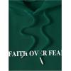 imageSHENHE Womens Graphic Hoodie Slogan Faith Over Fear Christian Hoodie Pullover SweatshirtGreen