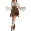imageSHENHE Womens Hollow Out Knitted Pullover Sweater Crochet Cropped Sweater Top Long Sleeve Casual Cover Up TopApricot