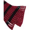 imageSHENHE Womens Hollow Out Knitted Pullover Sweater Crochet Cropped Sweater Top Long Sleeve Casual Cover Up TopBurgundy