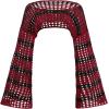 imageSHENHE Womens Hollow Out Knitted Pullover Sweater Crochet Cropped Sweater Top Long Sleeve Casual Cover Up TopBurgundy