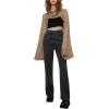 imageSHENHE Womens Hollow Out Knitted Pullover Sweater Crochet Cropped Sweater Top Long Sleeve Casual Cover Up TopKhaki