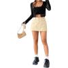 imageSHENHE Womens Mesh Sheer V Neck Tie Front Long Sleeve Solid Crop CardiganBlack