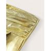 imageSHENHE Womens Metallic Split Hem Ruched Tube Bandeau Tank Strapless Party Rave Crop TopGold