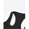 imageSHENHE Womens Ribbed Knit Rhinestone Letter Print Racerback Y2k Crop Tank TopBlack a