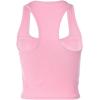 imageSHENHE Womens Ribbed Knit Rhinestone Letter Print Racerback Y2k Crop Tank TopPink