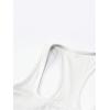 imageSHENHE Womens Ribbed Knit Rhinestone Letter Print Racerback Y2k Crop Tank TopWhite