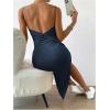 imageSHENHE Womens Split Thigh Twist Backless Spaghetti Strap Sleeveless Bodycon Midi DressesBlue