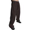 imageSHENHE Mens Baggy Pants Wide Leg Drawstring Waist Loose Sweatpants with PocketsChocolate Brown