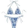 Floral Blue White