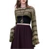 imageSHENHE Womens Hollow Out Knitted Pullover Sweater Crochet Cropped Sweater Top Long Sleeve Casual Cover Up TopArmy Green