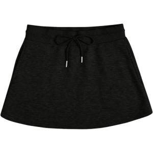 imageSHENHE Womens Drawstring Waist Casual Sweat Skirt Sports Mini Skirt with PocketsBlack