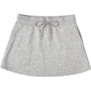 imageSHENHE Womens Drawstring Waist Casual Sweat Skirt Sports Mini Skirt with PocketsGrey