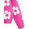 imageSHENHE Girls Casual Flower Print Crewneck Long Sleeve Pullover Sweater Jumper TopsFloral Hot Pink