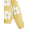 imageSHENHE Girls Casual Flower Print Crewneck Long Sleeve Pullover Sweater Jumper TopsFloral Yellow