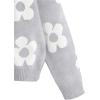 imageSHENHE Girls Casual Flower Print Crewneck Long Sleeve Pullover Sweater Jumper TopsGrey