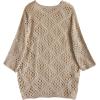 imageSHENHE Womens Crochet Hollow Out V Neck Long Sleeve Sheer Sweater Pullover Cover Up TopKhaki