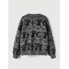 imageSHENHE Womens Oversized Goth Cartoon Pattern Ripped Round Neck Sweater Pullover Top