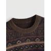 imageSHENHE Womens Oversized Grunge Punk Geo Print Long Sleeve Drop Shoulder Sweaters Top