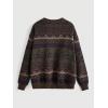 imageSHENHE Womens Oversized Grunge Punk Geo Print Long Sleeve Drop Shoulder Sweaters Top
