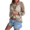 imageSHENHE Womens Crochet Hollow Out V Neck Long Sleeve Sheer Sweater Pullover Cover Up TopKhaki
