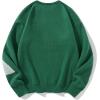 imageSHENHE Mens Crew Neck Graphic Sweater Long Sleeve Gothic Loose Sweater Pullover TopLetters Green