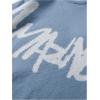 imageSHENHE Mens Crew Neck Graphic Sweater Long Sleeve Gothic Loose Sweater Pullover TopLetters Light Blue