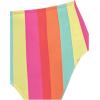imageSHENHE Womens 2 Piece High Waisted Swimsuit Color Block Rainbow Striped Bathing Suit Bikini SetPink Red Yellow