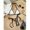 imageSHENHE Womens Camouflage Print Halter Neck Vacation Triangle Bikini SetCamo Army Green