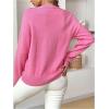 imageSHENHE Womens Crewneck Long Sleeve Sweater Pearl Embellished Elegant Knit Sweater Pullover