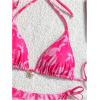 imageSHENHE Womens Floral 3 Piece Swimsuit Triangle Halter String Bikini Set with Sarong Cover UpPink