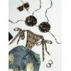 imageSHENHE Womens Sexy Micro Bikini String Thong Bikini Set Leopard 2 Piece Halter SwimsuitsKhaki