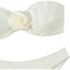 imageSHENHE Womens Strapless High Cut Bikini Set 3D Rosette Flower 2 Piece Bandeau SwimsuitBeige