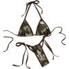 imageSHENHE Womens Camouflage Print Halter Neck Vacation Triangle Bikini SetCamo Army Green