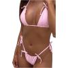 imageSHENHE Womens String Bikini Set Side Tie Thong Sexy Halter Swimsuit 2 Piece Micro Bathing SuitPink