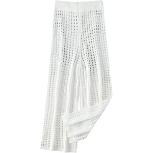 imageSHENHE Girls Sheer Crochet Swim Cover Up Hollow Out Beach Palazzo Pants Knit Coverups White 8 Years