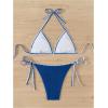 imageSHENHE Womens 2 Piece Swimsuits Halter Triangle Bathing Suit Tie String Bikini SetBlue