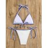imageSHENHE Womens 2 Piece Swimsuits Halter Triangle Bathing Suit Tie String Bikini SetWhite