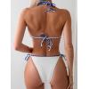 imageSHENHE Womens 2 Piece Swimsuits Halter Triangle Bathing Suit Tie String Bikini SetWhite