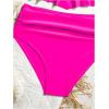 imageSHENHE Womens High Waisted Tankini Set 2 Piece Flowy Ruffle Top Tummy Control Bathing SuitsLight Pink