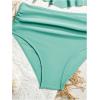 imageSHENHE Womens High Waisted Tankini Set 2 Piece Flowy Ruffle Top Tummy Control Bathing SuitsMint Green