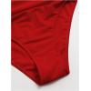 imageSHENHE Womens High Waisted Tankini Set 2 Piece Flowy Ruffle Top Tummy Control Bathing SuitsRed