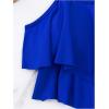 imageSHENHE Womens High Waisted Tankini Set 2 Piece Flowy Ruffle Top Tummy Control Bathing SuitsRoyal Blue