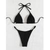 imageSHENHE Womens Sexy Bikini Sets Ring Triangle Tie Bathing Suits 2 Piece SwimsuitsBlack Chain
