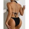 imageSHENHE Womens Sexy Bikini Sets Ring Triangle Tie Bathing Suits 2 Piece SwimsuitsBlack Chain